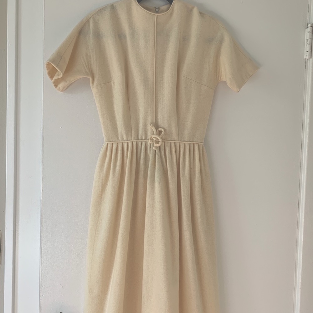 Ivory Winter Wool Dress